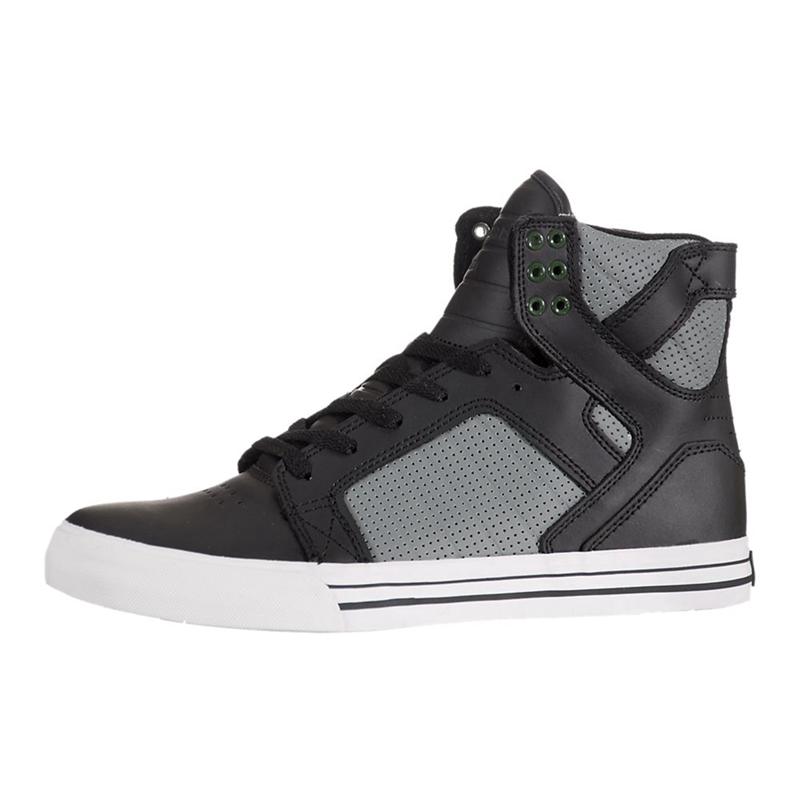 Supra SKYTOP - Bayan Boğazlı Ayakkabı - Siyah Gri - Türkiye (79851BZPX)